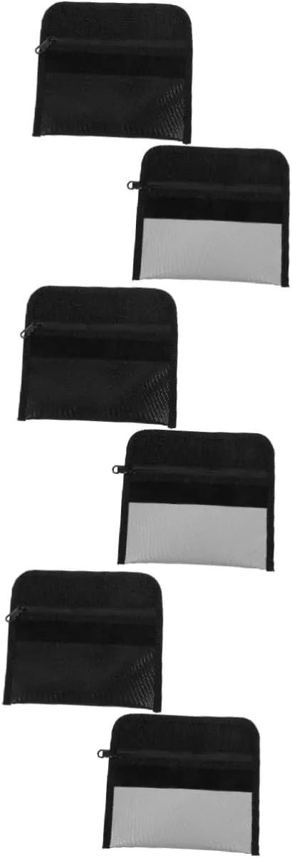 Sets Fireproof Cash Document Holder File Bag Zipper for Money Receipts Legal Pouch Pcs