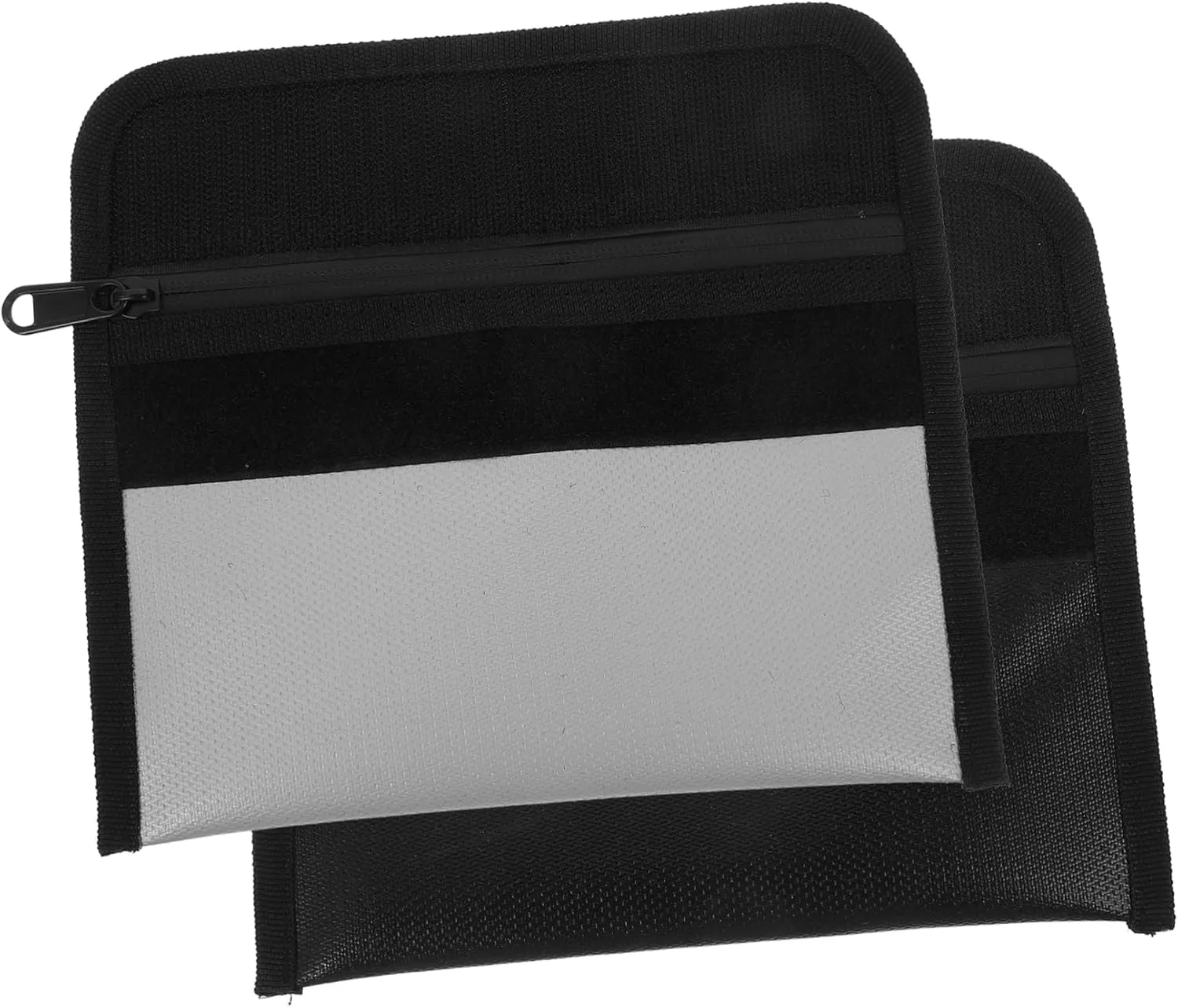 Sets Fireproof Cash Document Holder File Bag Zipper for Money Receipts Legal Pouch Pcs