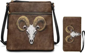 Shoulder Wallet 2Pcs, Leather Shoulder Bags with Belt Wallet Set of 2 Lightweight & Portable for Travel & Shopping