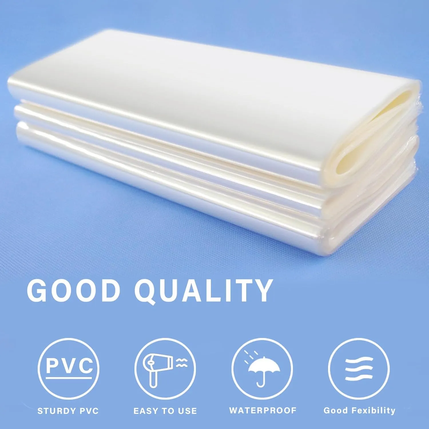 Shrink Wrap Bags,100 Pcs 14x20 Inches Clear PVC Heat Shrink Wrap for Packagaing Gift Basket,Shoes,Jars and Homemade DIY Projects