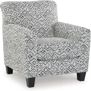 Signature Design by Ashley Hayesdale Modern Accent Chair with Removable Cushions and Tapered Legs, Black & Gray