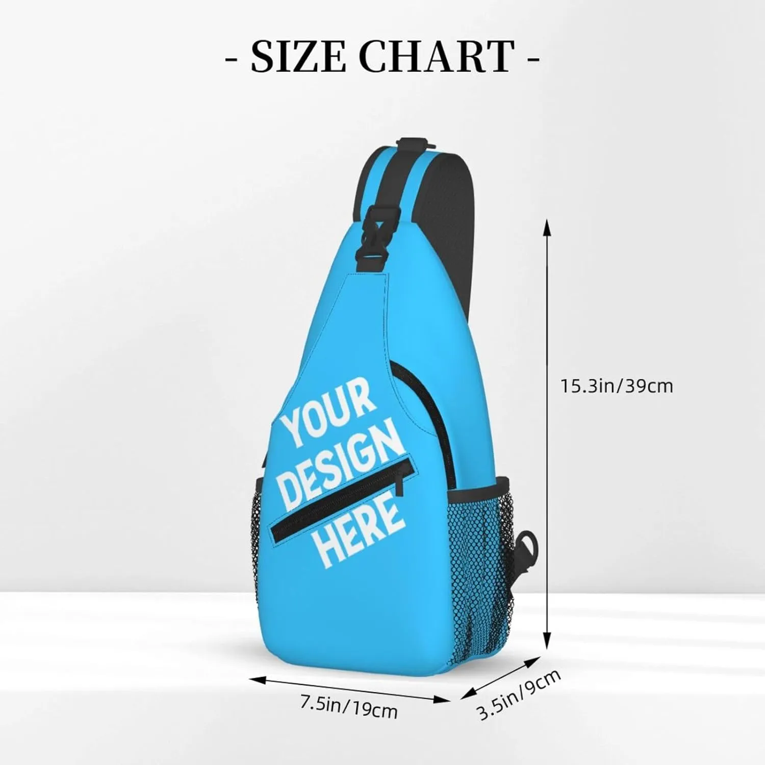 Sling Backpack for Men&Women Personalized Crossbody Sling Bags with Photo Name Logo Customized Chest Bag Travel Hiking