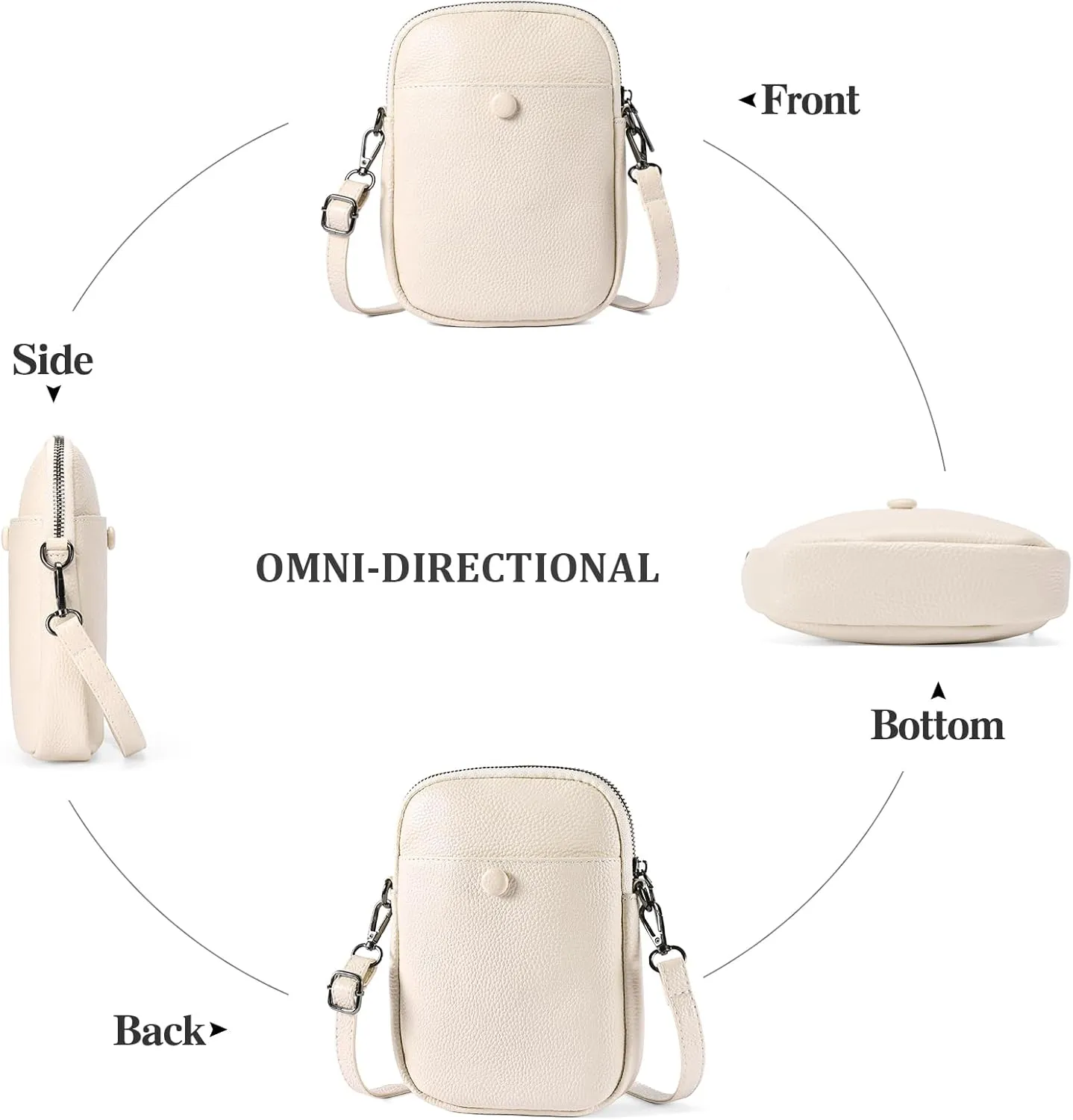 Small Crossbody Bags for Women Leather cell Phone Bag Wallet Purse with Credit Card Slots Adjustable Strap