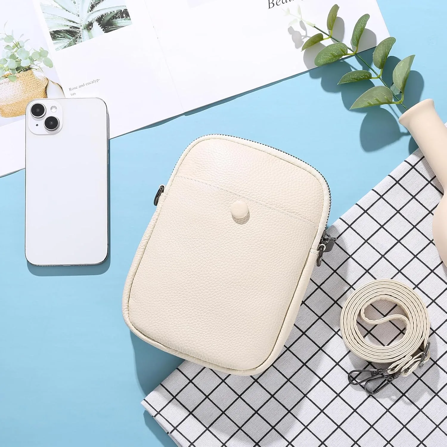 Small Crossbody Bags for Women Leather cell Phone Bag Wallet Purse with Credit Card Slots Adjustable Strap