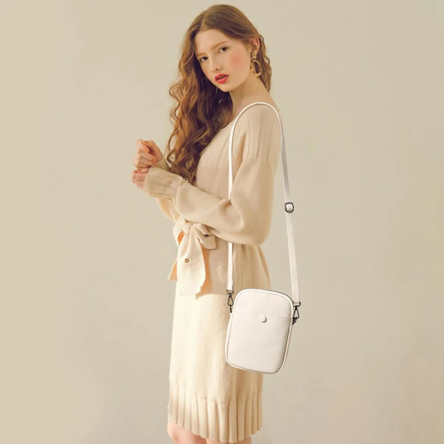 Small Crossbody Bags for Women Leather cell Phone Bag Wallet Purse with Credit Card Slots Adjustable Strap