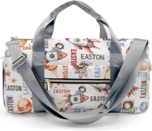 Space Astronaut Duffle Bag for Travel, Carry on Bag Travel Bags Space Exploration Canvas Travel Duffel Bag Overnight Weekend Gym Bag Carry On Luggage Bags