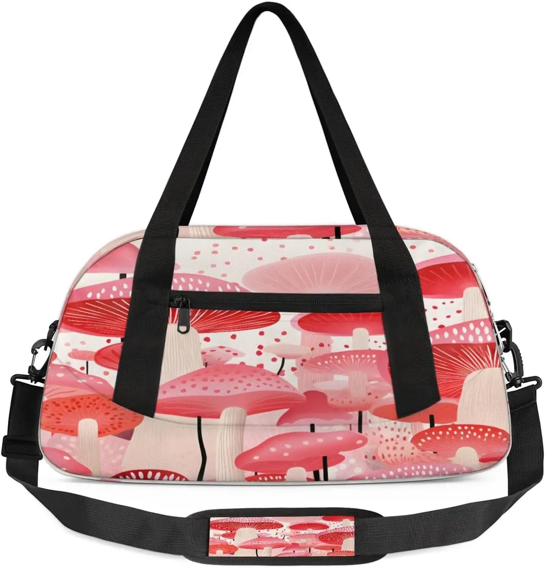 Sport Duffel Bag Beautiful Mushrooms Print Kids Gym Bag Weekender Overnight Bags for Boys Girls Teens Carry On Workout Travel Bag