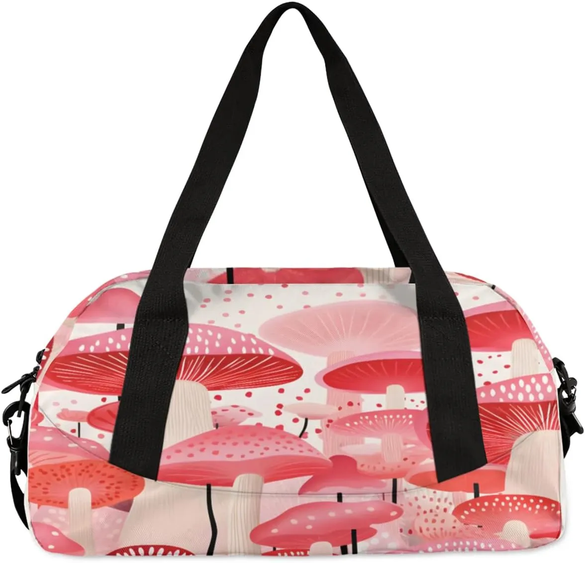 Sport Duffel Bag Beautiful Mushrooms Print Kids Gym Bag Weekender Overnight Bags for Boys Girls Teens Carry On Workout Travel Bag