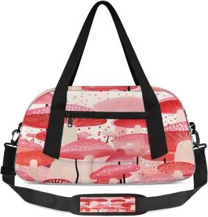 Sport Duffel Bag Beautiful Mushrooms Print Kids Gym Bag Weekender Overnight Bags for Boys Girls Teens Carry On Workout Travel Bag