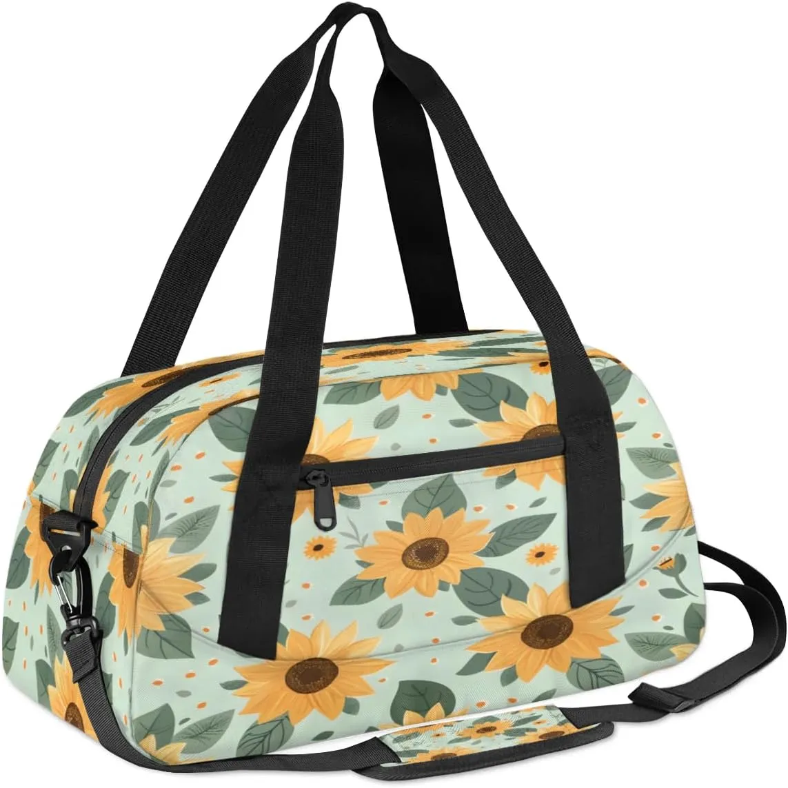 Sport Duffel Bag Cute Sunflowers Print Kids Gym Bag Weekender Overnight Bags for Boys Girls Teens Carry On Workout Travel Bag