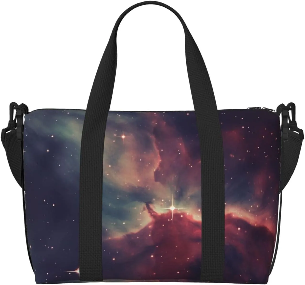 Sports Gym Bag for Women Men Travel Duffel Bag Tote Weekender Bag Carry on Overnight Bag for Travel Swimming Fitness Workout Sports Star Field in Deep Space Duffle Bag