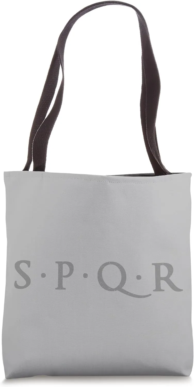 SPQR SENATUS POPULUS QUE ROMANUS ROMAN REPUBLIC ROME GRAY Tote Bag