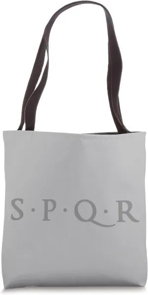 SPQR SENATUS POPULUS QUE ROMANUS ROMAN REPUBLIC ROME GRAY Tote Bag