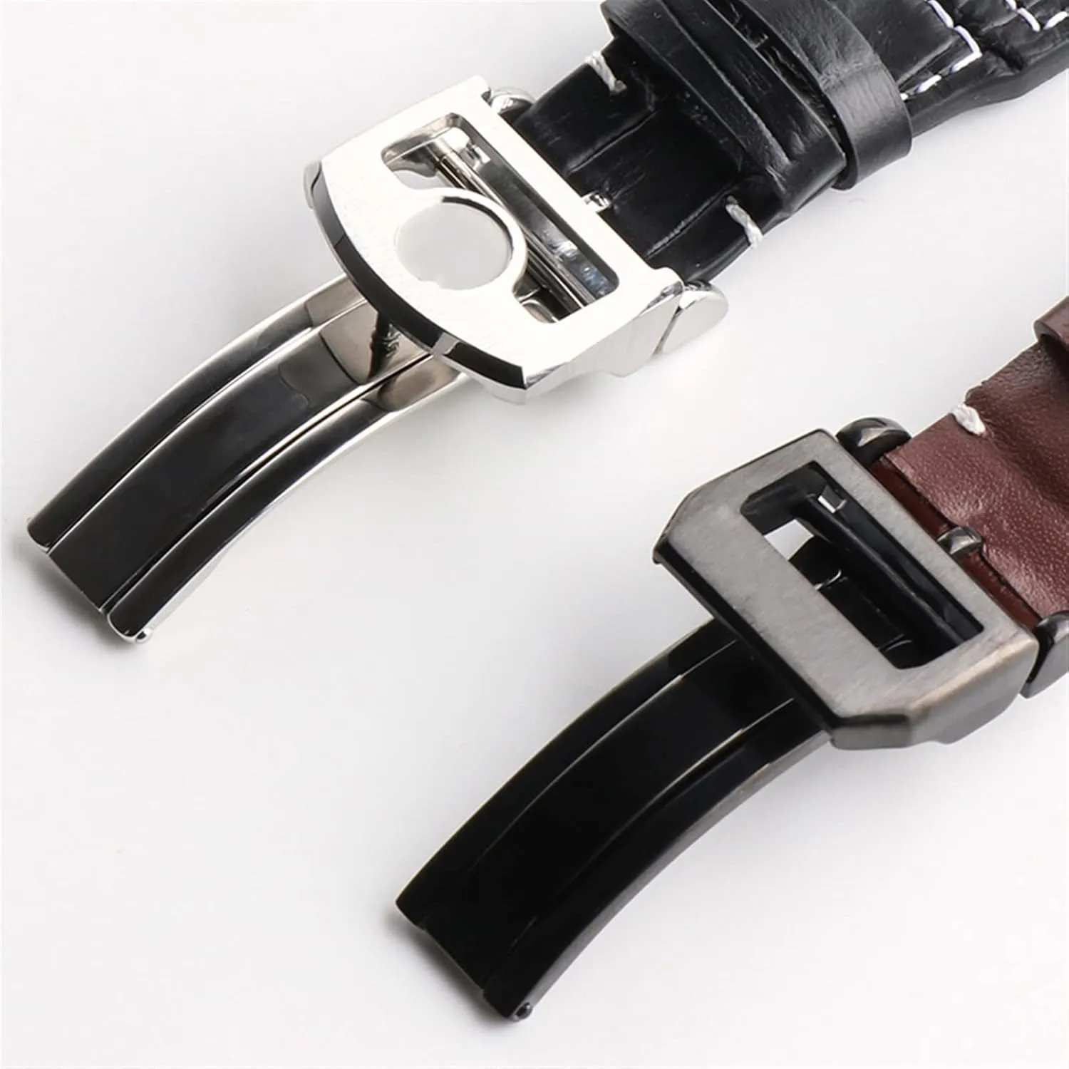 Stainless Steel Deployment Folding Buckle Clasp Fit For IWC Canvas Leather Genuine Aligator High Quality Watch Accessories Part 18mm Watch clasp