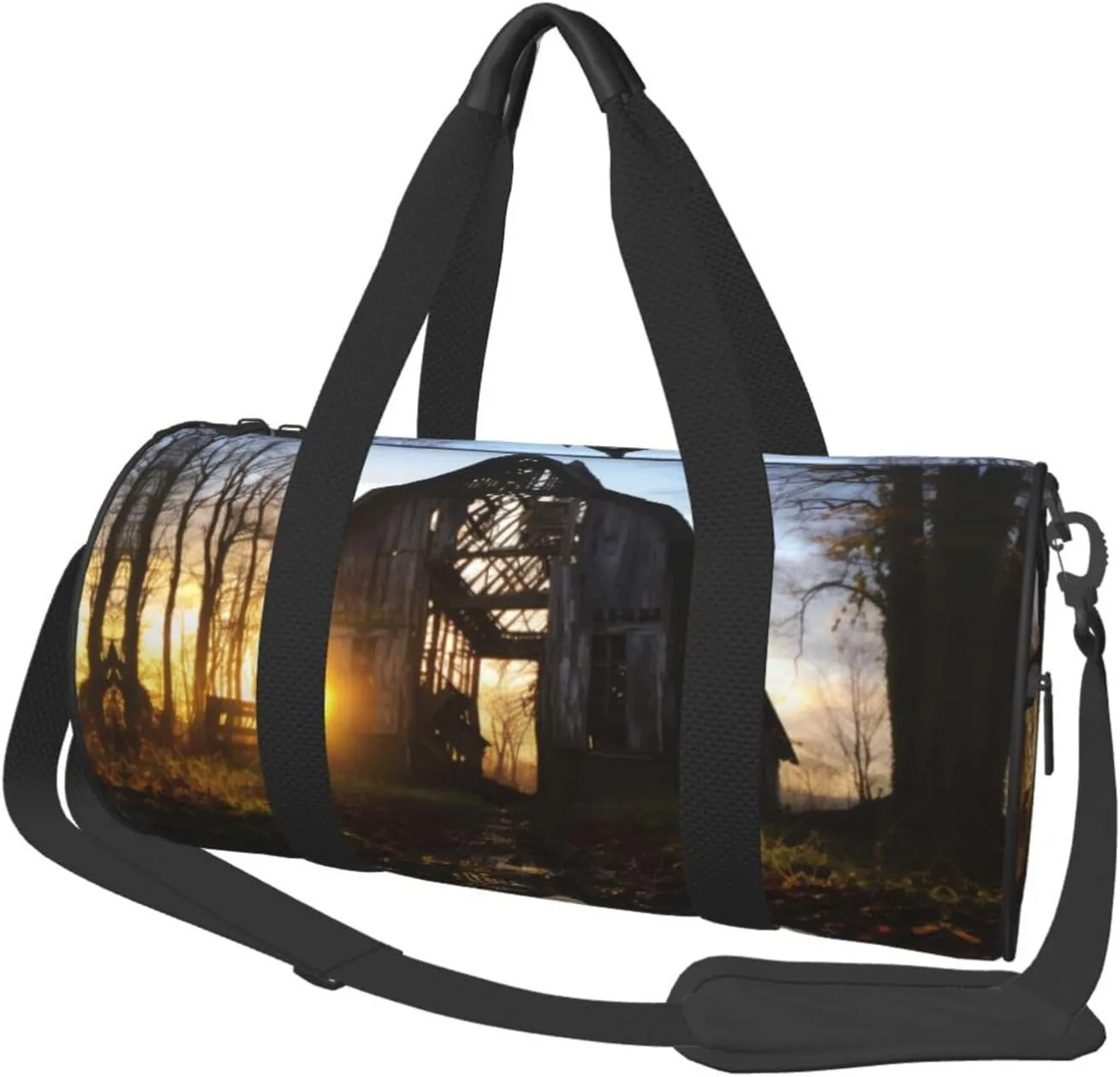 Stall Barn Door Duffel Bag Foldable Gym Bag For Men Women, Lightweight With Inner Pocket For Travel Sports