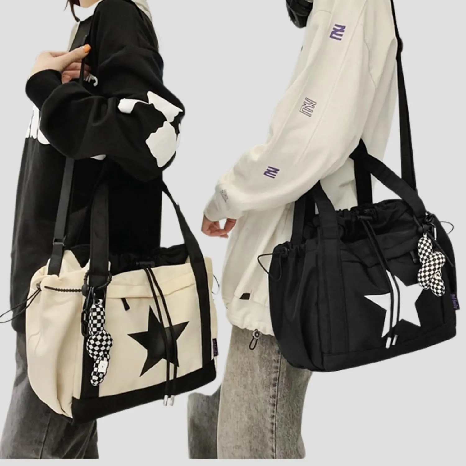 Star Messenger Bag, Vintage Star Tote Bag Y2K, Cute Aesthetic Crossbody Bag For Women, Fashion Shoulder Bag For Travel Bags
