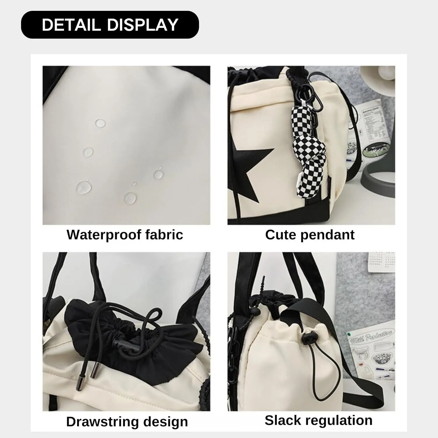 Star Messenger Bag, Vintage Star Tote Bag Y2K, Cute Aesthetic Crossbody Bag For Women, Fashion Shoulder Bag For Travel Bags