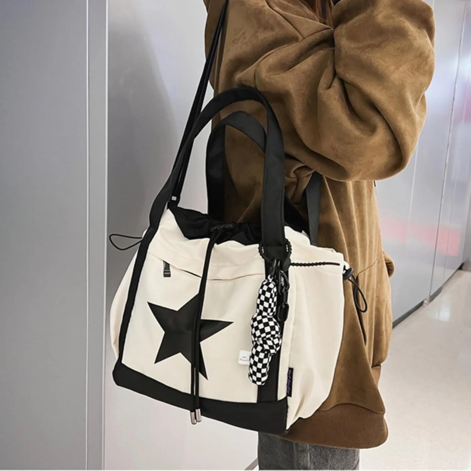 Star Messenger Bag, Vintage Star Tote Bag Y2K, Cute Aesthetic Crossbody Bag For Women, Fashion Shoulder Bag For Travel Bags