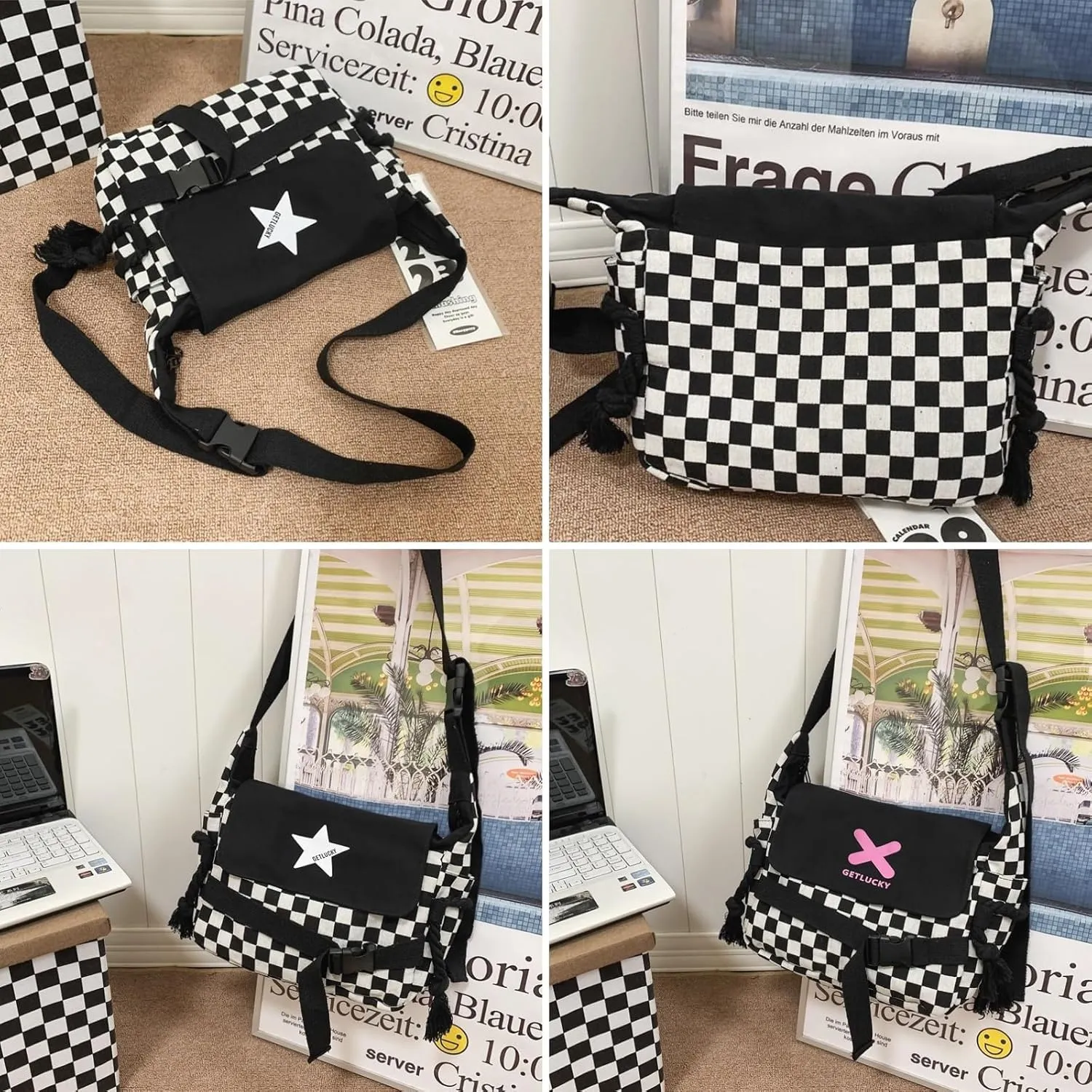 Star Messenger Bag Y2K, Cute Aesthetic Crossbody Bag For Women