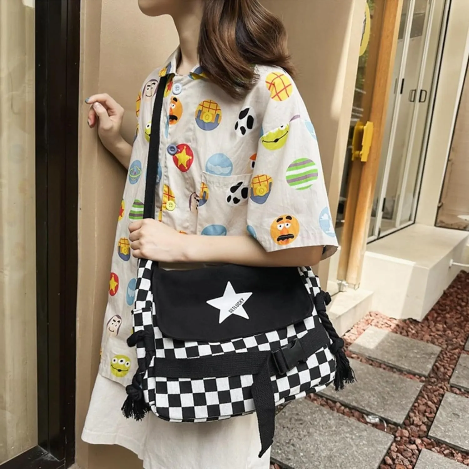 Star Messenger Bag Y2K, Cute Aesthetic Crossbody Bag For Women