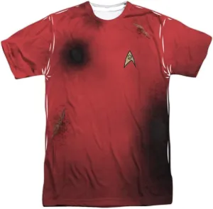 Star Trek-Dead Red Costume Tee (Front/Back Print) T-Shirt