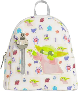 STAR WARS Grogu Mini Backpack, The Mandalorian Small Travel Bag for Men and Women, Multi, 9 Inch