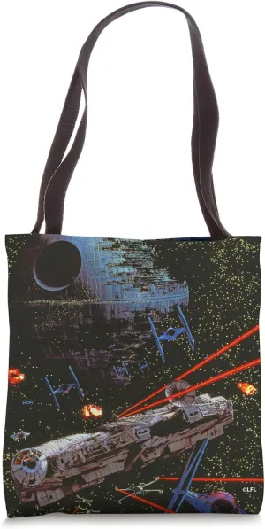 Star Wars Return of the Jedi Death Star II Battle Black Tote Bag