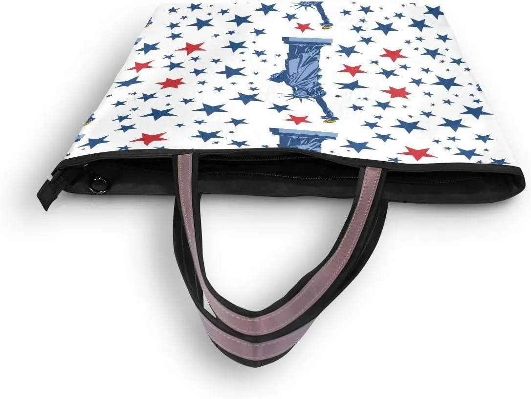 Statue Of Liberty Star Shoulder Bags Large Handle Ladies Handbag