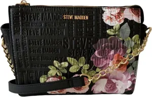 Steve Madden BLEXI Crossbody Bag (Black Floral Logo Embossed)