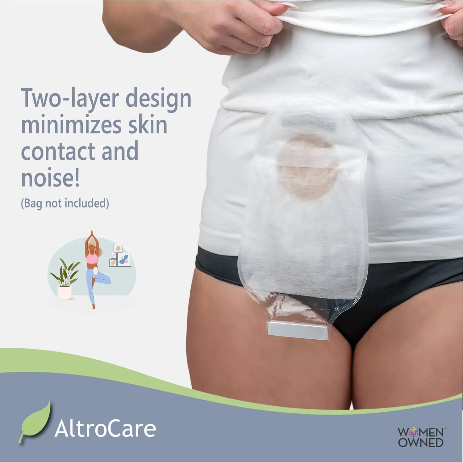 Stoma Support Garment. Ostomy wrap with inner pocket to hold pouch.
