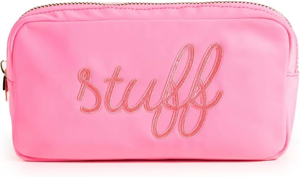 Stoney Clover Lane Women's Bubblegum Stuff Embroidered Small Pouch