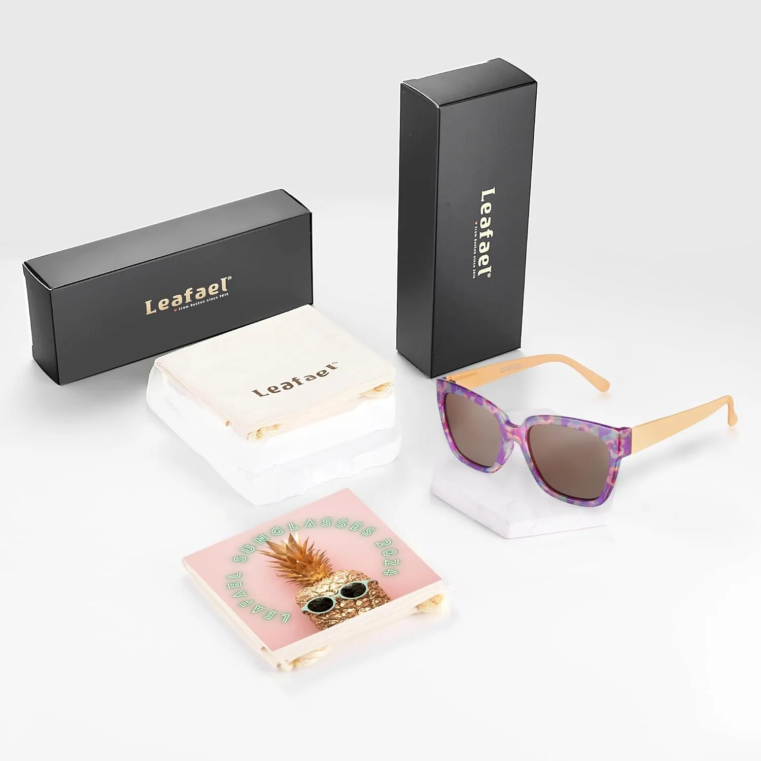 Sunglasses Women's Trendy Retro Floral Design | Polarized Lens UV Protection | Square Cat Eye Frame | Casual & Active Wear