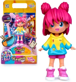 Sushi Foodie Girl, Top Girl with Japanese Theme, Articulated Figure of Arms and Legs, Double-Sided and Interchangeable Clothes and Shoes, Envelope with Accessories,  4 Years, Famous