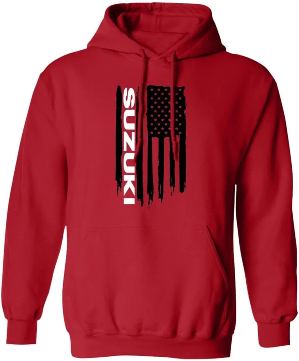 Suzuki American Flag USA Pullover Hoodie