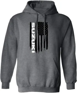 Suzuki American Flag USA Pullover Hoodie