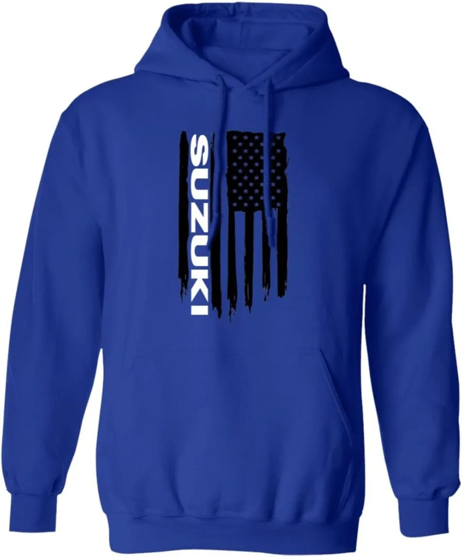 Suzuki American Flag USA Pullover Hoodie