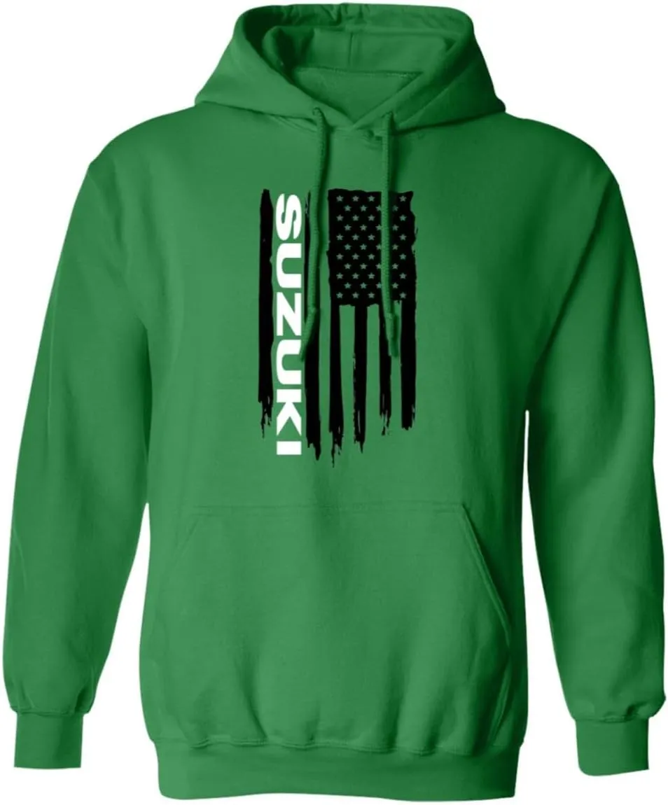Suzuki American Flag USA Pullover Hoodie