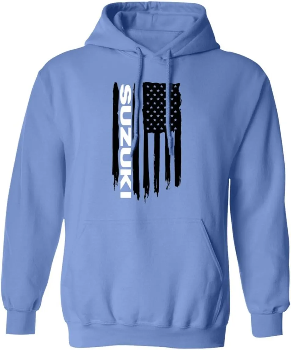 Suzuki American Flag USA Pullover Hoodie