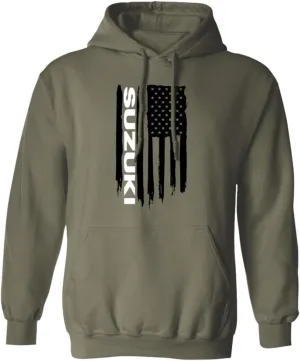 Suzuki American Flag USA Pullover Hoodie