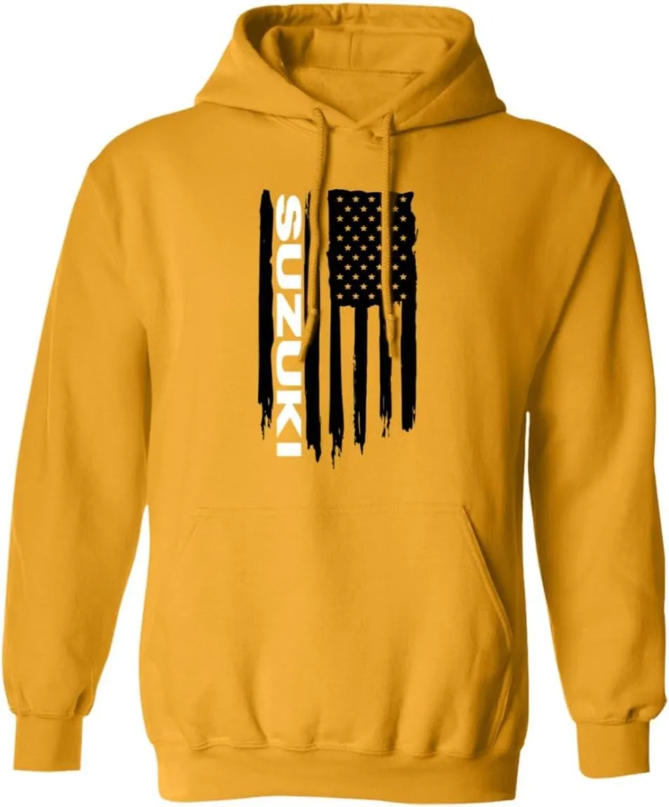 Suzuki American Flag USA Pullover Hoodie
