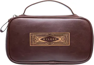 Swanky Badger NEW Personalized Dopp Kit – Leather Toiletry Bag (Brown Vintage)