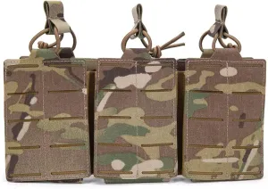 Tactical Mag Pouch Laser Cutting Molle Mag Pouch Triple Mag Pouch Open Top Mag Pouch for Magazine Holster for Tactical Bag Accessories Holder