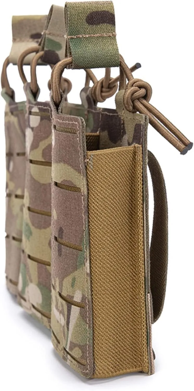 Tactical Mag Pouch Laser Cutting Molle Mag Pouch Triple Mag Pouch Open Top Mag Pouch for Magazine Holster for Tactical Bag Accessories Holder
