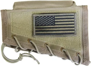 Tan Cheek Rest   USA Patriot Flag Morale Patch Fits Remington 700 770 783 798 597 Model Seven 7 Weatherby Vanguard Mark V Savage AXIS A17 A22 10/110 11/111 22 220 64 93 Mark I II Rascal