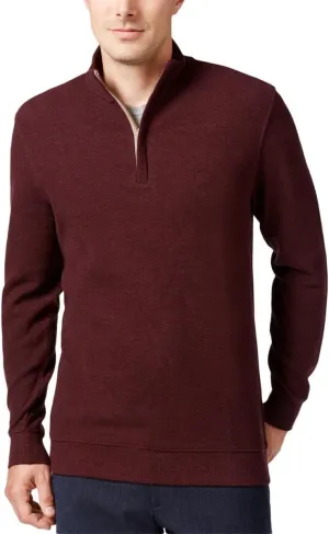 Tasso Elba Mens Pique Long Sleeve Sweater