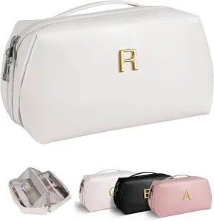Teacher Gifts, Initial Makeup Bag for Women, Gifts for 21st 30th 40th 50th Year Old Women, Teacher Appreciation Gifts, Trendy Stuff, Thank You Gifts for Her