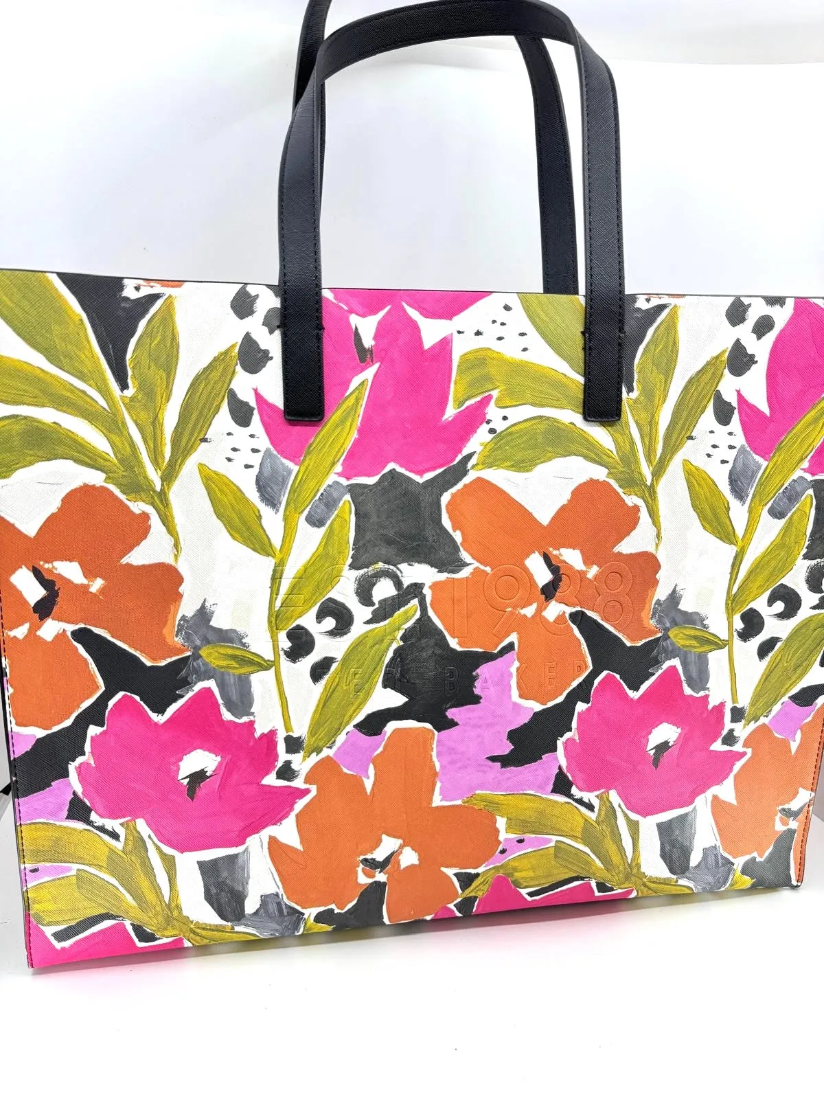 TED BAKER MALICON MAGNOLIA FLORAL PRINT TOTE BAG