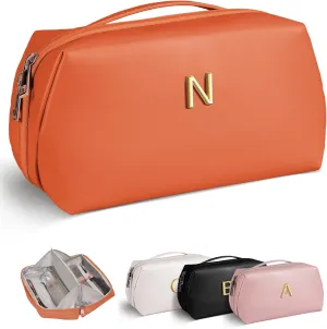 Teen Girl Gifts Trendy Stuff, Personalized Makeup Travel Bag, Preteen Gifts Idea, Open Flat & Large Capacity Cosmetic Bag, Cute Gifts for 12 13 14 15 16 17 18 19 20 Year Old Girls Women