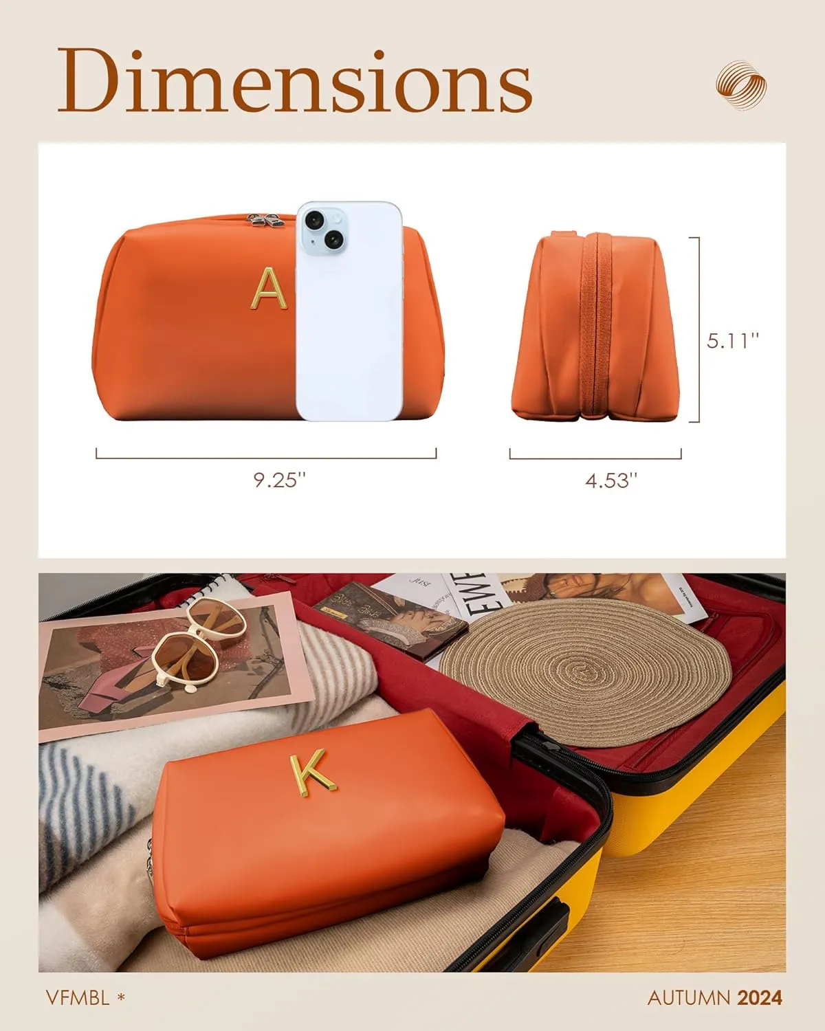 Teen Girl Gifts Trendy Stuff, Personalized Makeup Travel Bag, Preteen Gifts Idea, Open Flat & Large Capacity Cosmetic Bag, Cute Gifts for 12 13 14 15 16 17 18 19 20 Year Old Girls Women