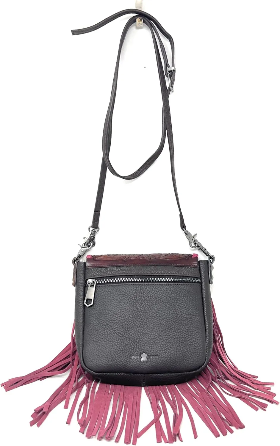 Texas West Western Genuine Leather Cowgirl Crossbody Messenger Fringe Laser Cut Purse Bag in 5 colors